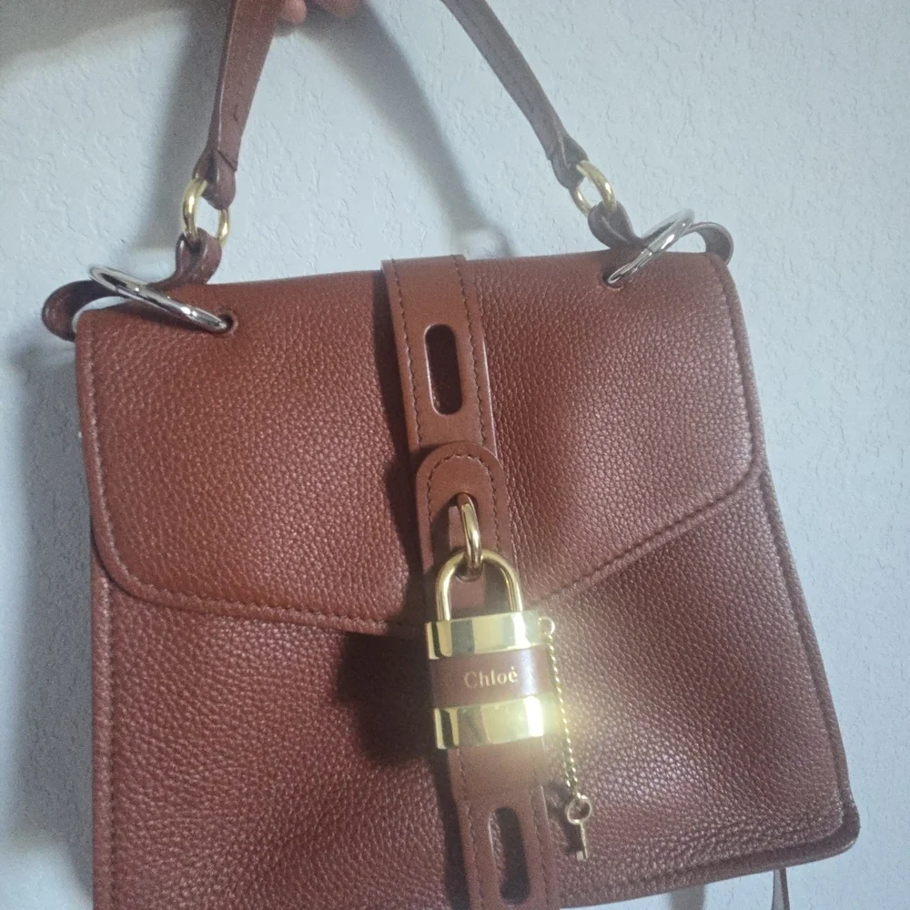 Chloé Aby Medium Leather Bag – Brown EUC